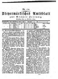 Steyermärkisches Amtsblatt zur Grätzer Zeitung 18291031 Seite: 1