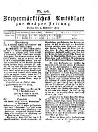 Steyermärkisches Amtsblatt zur Grätzer Zeitung 18291103 Seite: 1