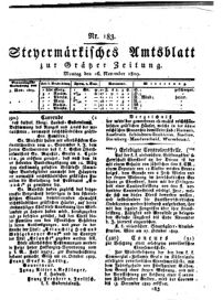 Steyermärkisches Amtsblatt zur Grätzer Zeitung 18291116 Seite: 1