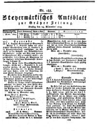 Steyermärkisches Amtsblatt zur Grätzer Zeitung 18291124 Seite: 1