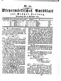 Steyermärkisches Amtsblatt zur Grätzer Zeitung 18291126 Seite: 1