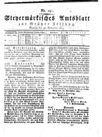 Steyermärkisches Amtsblatt zur Grätzer Zeitung 18291130 Seite: 1