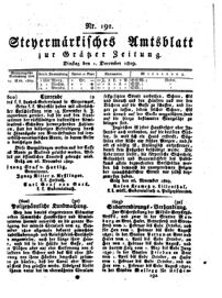 Steyermärkisches Amtsblatt zur Grätzer Zeitung 18291201 Seite: 1