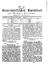 Steyermärkisches Amtsblatt zur Grätzer Zeitung 18291205 Seite: 1