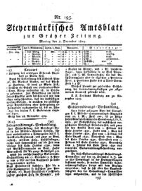 Steyermärkisches Amtsblatt zur Grätzer Zeitung 18291207 Seite: 1