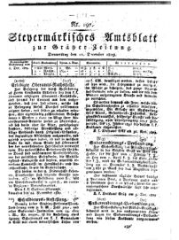 Steyermärkisches Amtsblatt zur Grätzer Zeitung 18291210 Seite: 1