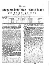 Steyermärkisches Amtsblatt zur Grätzer Zeitung 18291219 Seite: 1