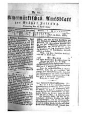 Steyermärkisches Amtsblatt zur Grätzer Zeitung 18320426 Seite: 1