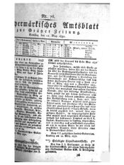 Steyermärkisches Amtsblatt zur Grätzer Zeitung