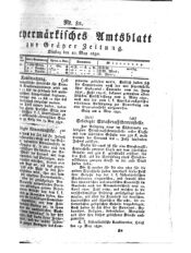 Steyermärkisches Amtsblatt zur Grätzer Zeitung 18320522 Seite: 1