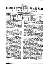 Steyermärkisches Amtsblatt zur Grätzer Zeitung 18320609 Seite: 1