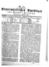 Steyermärkisches Amtsblatt zur Grätzer Zeitung 18320804 Seite: 1