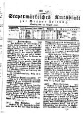 Steyermärkisches Amtsblatt zur Grätzer Zeitung 18320818 Seite: 1