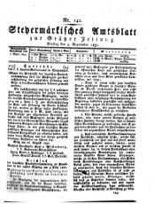 Steyermärkisches Amtsblatt zur Grätzer Zeitung 18320904 Seite: 1