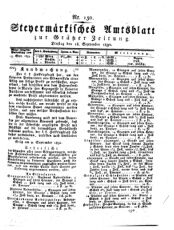 Steyermärkisches Amtsblatt zur Grätzer Zeitung 18320918 Seite: 1