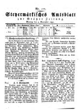 Steyermärkisches Amtsblatt zur Grätzer Zeitung 18321105 Seite: 1