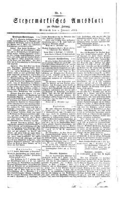 Steyermärkisches Amtsblatt zur Grätzer Zeitung 18330102 Seite: 1