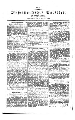 Steyermärkisches Amtsblatt zur Grätzer Zeitung 18330103 Seite: 1