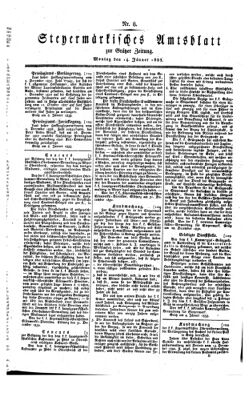 Steyermärkisches Amtsblatt zur Grätzer Zeitung 18330114 Seite: 1