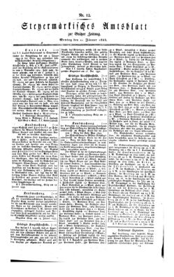 Steyermärkisches Amtsblatt zur Grätzer Zeitung 18330121 Seite: 1