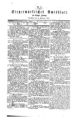 Steyermärkisches Amtsblatt zur Grätzer Zeitung 18330129 Seite: 1