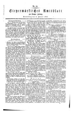 Steyermärkisches Amtsblatt zur Grätzer Zeitung 18330131 Seite: 1