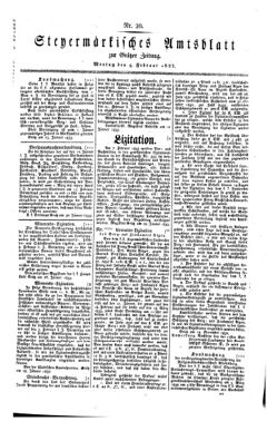 Steyermärkisches Amtsblatt zur Grätzer Zeitung 18330204 Seite: 1