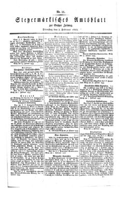 Steyermärkisches Amtsblatt zur Grätzer Zeitung 18330205 Seite: 1