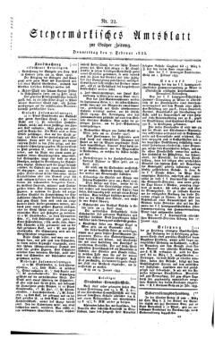 Steyermärkisches Amtsblatt zur Grätzer Zeitung 18330207 Seite: 1