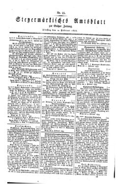 Steyermärkisches Amtsblatt zur Grätzer Zeitung 18330212 Seite: 1