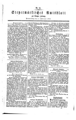 Steyermärkisches Amtsblatt zur Grätzer Zeitung 18330221 Seite: 1