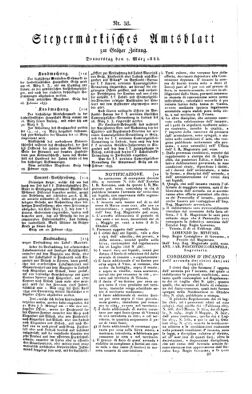 Steyermärkisches Amtsblatt zur Grätzer Zeitung 18330307 Seite: 1