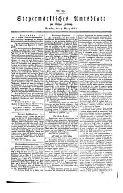 Steyermärkisches Amtsblatt zur Grätzer Zeitung 18330309 Seite: 1