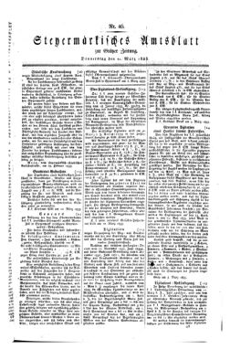 Steyermärkisches Amtsblatt zur Grätzer Zeitung 18330321 Seite: 1