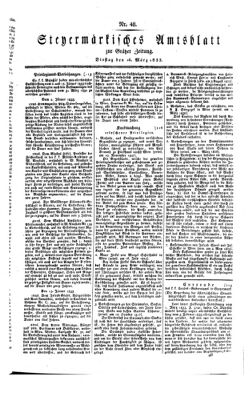 Steyermärkisches Amtsblatt zur Grätzer Zeitung 18330326 Seite: 1