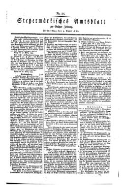 Steyermärkisches Amtsblatt zur Grätzer Zeitung 18330404 Seite: 1