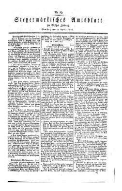 Steyermärkisches Amtsblatt zur Grätzer Zeitung 18330413 Seite: 1