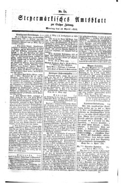 Steyermärkisches Amtsblatt zur Grätzer Zeitung 18330415 Seite: 1