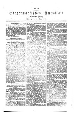 Steyermärkisches Amtsblatt zur Grätzer Zeitung 18330506 Seite: 1