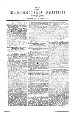 Steyermärkisches Amtsblatt zur Grätzer Zeitung 18330515 Seite: 1