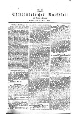 Steyermärkisches Amtsblatt zur Grätzer Zeitung 18330520 Seite: 1