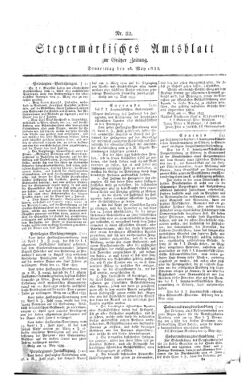 Steyermärkisches Amtsblatt zur Grätzer Zeitung 18330523 Seite: 1