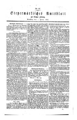 Steyermärkisches Amtsblatt zur Grätzer Zeitung 18330601 Seite: 1