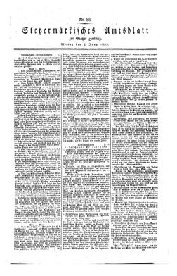 Steyermärkisches Amtsblatt zur Grätzer Zeitung 18330603 Seite: 1