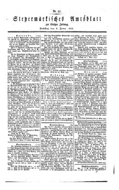 Steyermärkisches Amtsblatt zur Grätzer Zeitung 18330608 Seite: 1