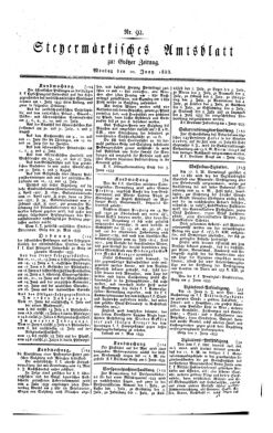 Steyermärkisches Amtsblatt zur Grätzer Zeitung 18330610 Seite: 1