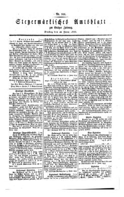 Steyermärkisches Amtsblatt zur Grätzer Zeitung 18330625 Seite: 1