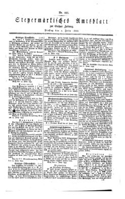 Steyermärkisches Amtsblatt zur Grätzer Zeitung 18330702 Seite: 1