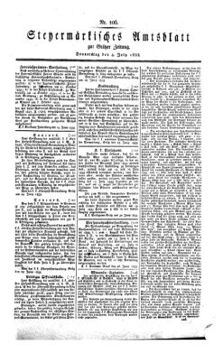 Steyermärkisches Amtsblatt zur Grätzer Zeitung 18330704 Seite: 1