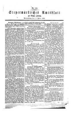 Steyermärkisches Amtsblatt zur Grätzer Zeitung 18330711 Seite: 1